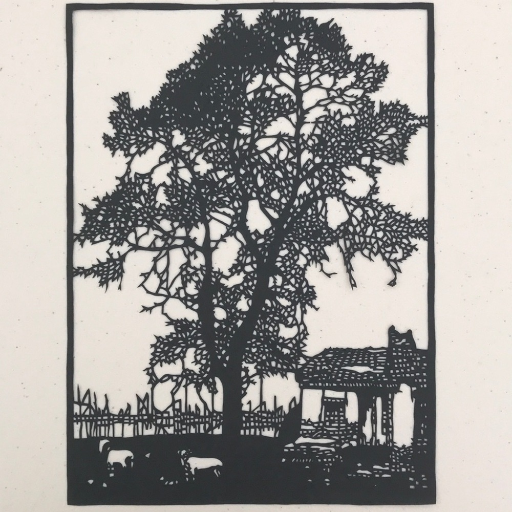 🔥ON SALE🔥Farm House 💖 Handmade PaperCut Silhouette Scherenschnette